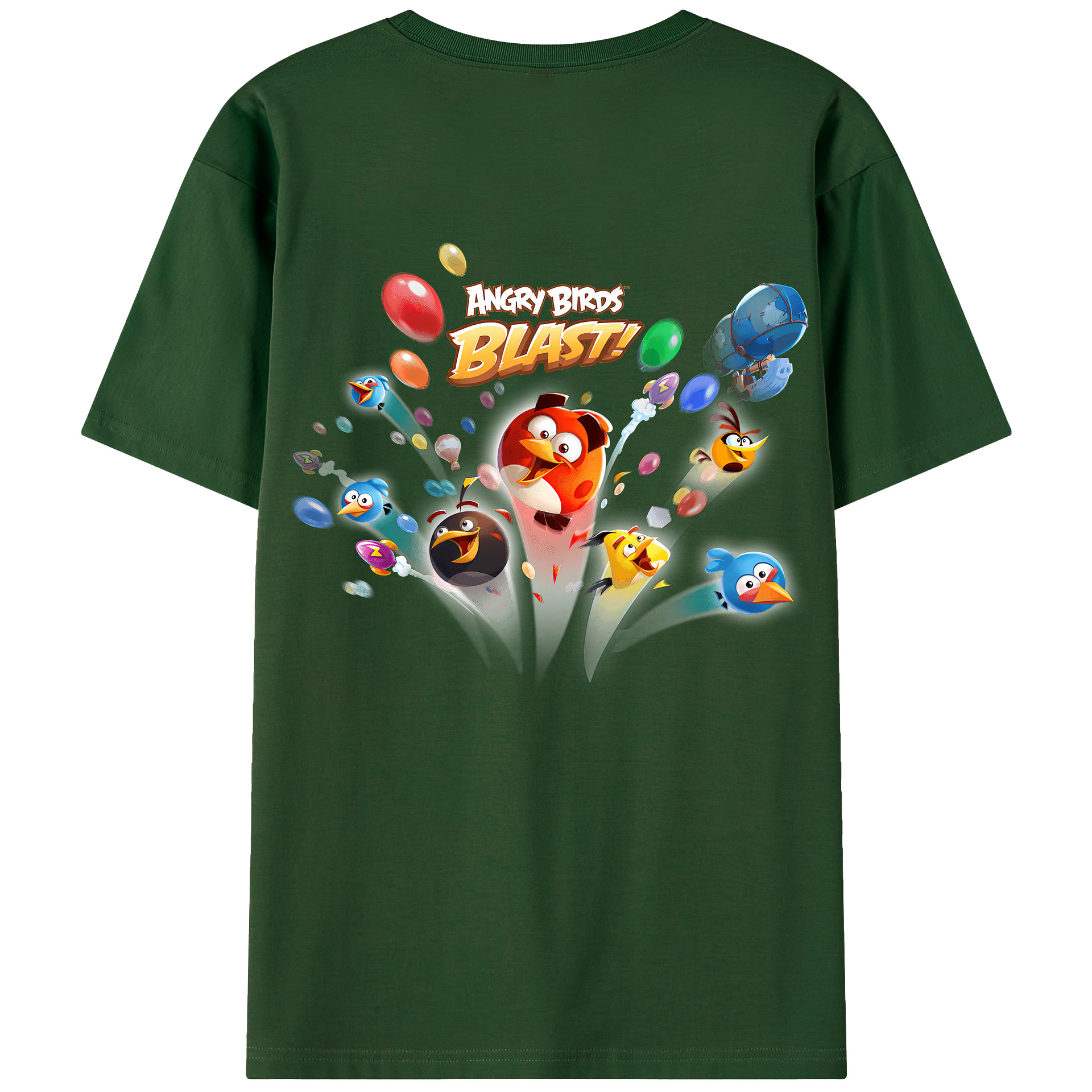 （画像用） Angry Birds アングリーバード 綿100％半袖Tシャツ（背面プリント）